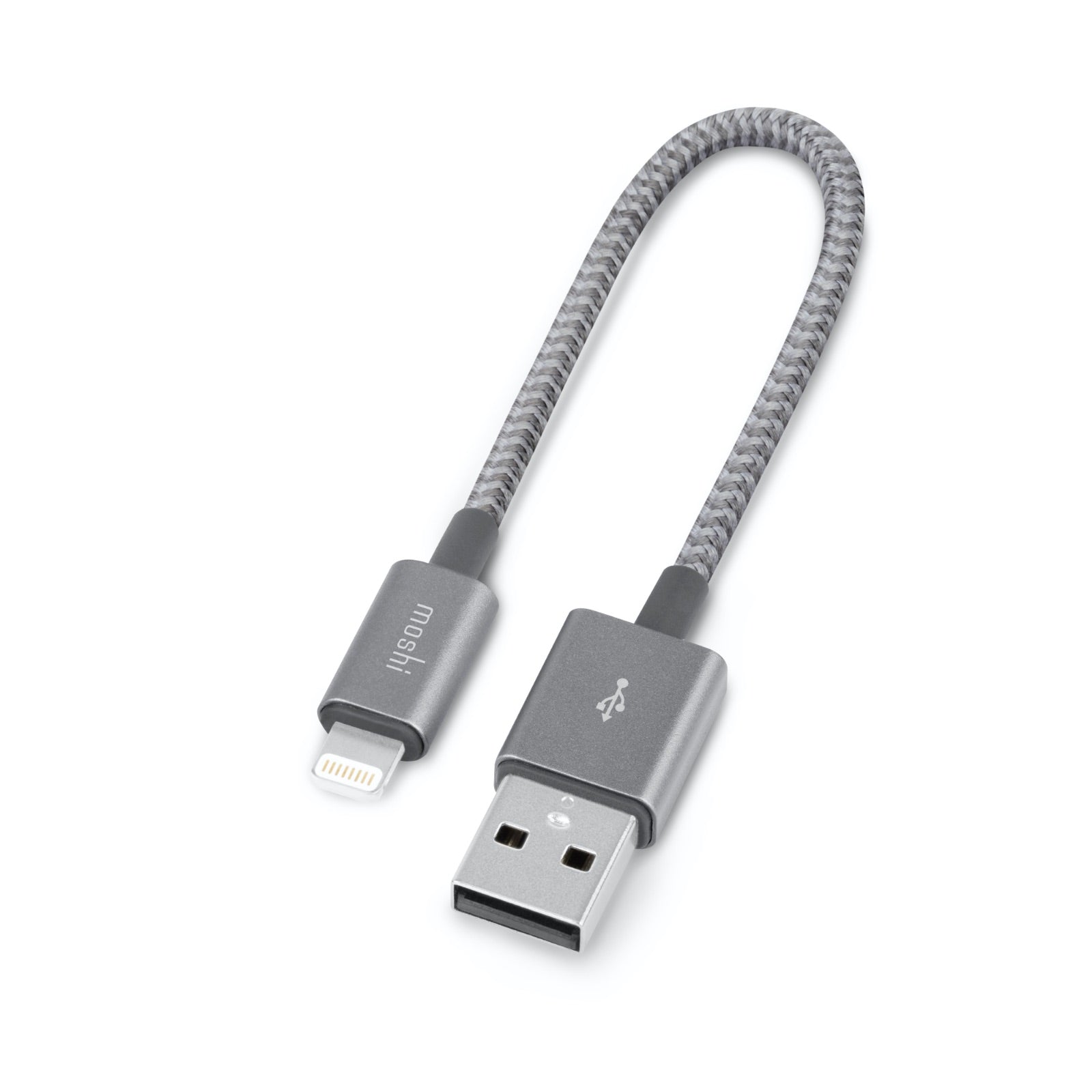 Integra USB-A Charge/Sync Cable with Lightning Connector 0.8 ft (0.25m) – Titanium Gray