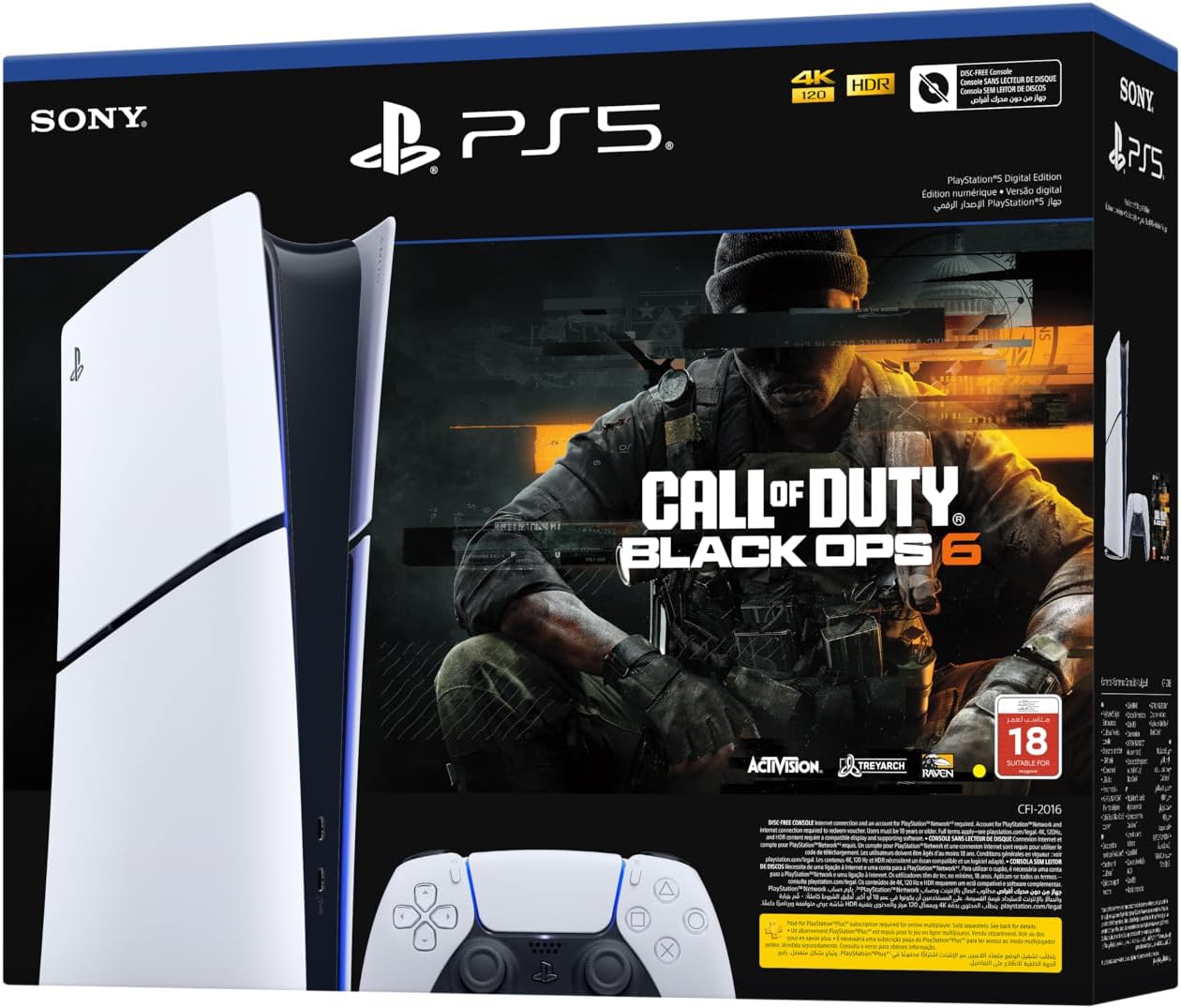 جهاز بلاي ستيشن 5 الرقمي النحيف + لعبة Call of Duty Black Ops 6 - النسخة الإماراتية