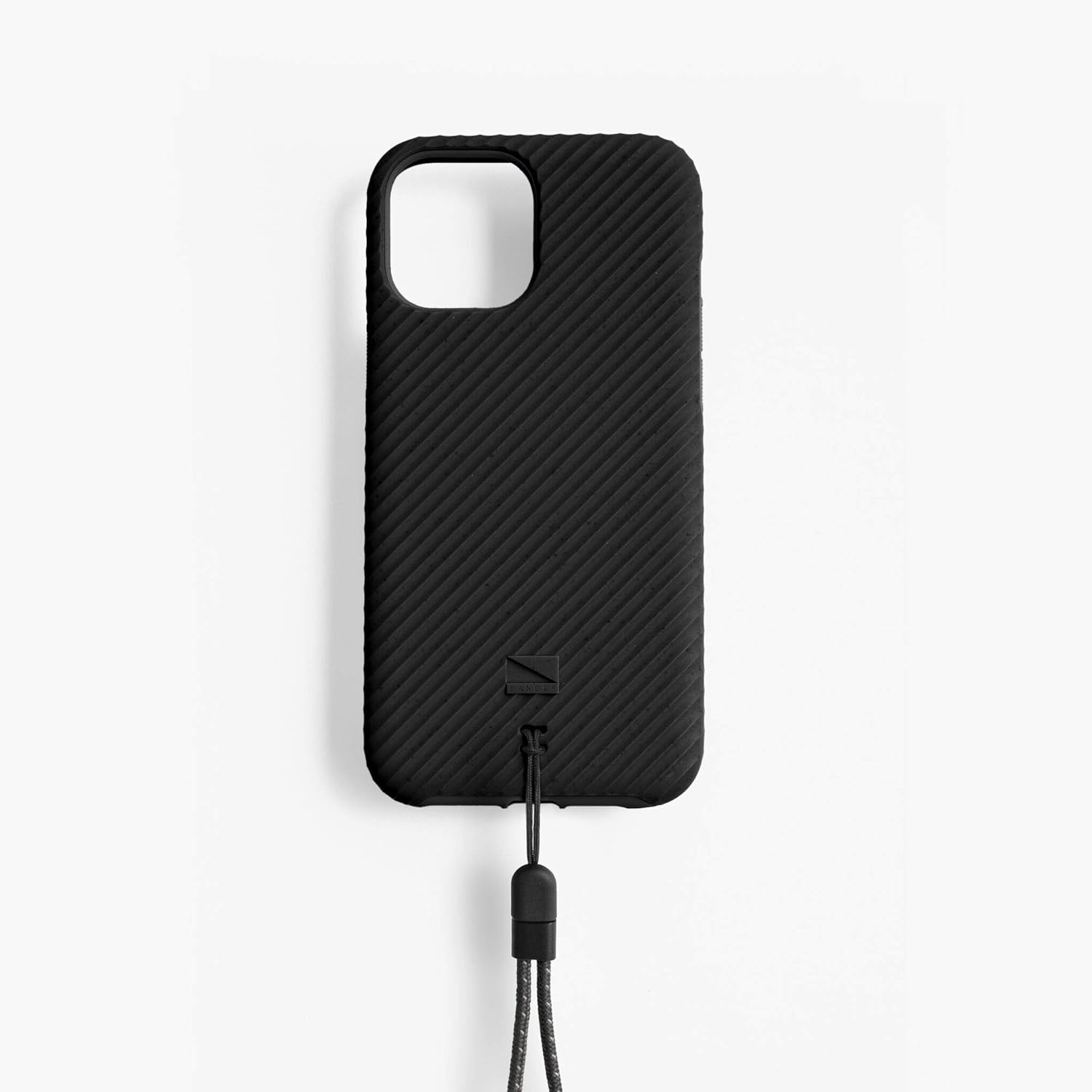 Lander Vise, Extreme Drop Resistance Case for iPhone 12 Pro Max, Biodegradable with Lanyard (Black)