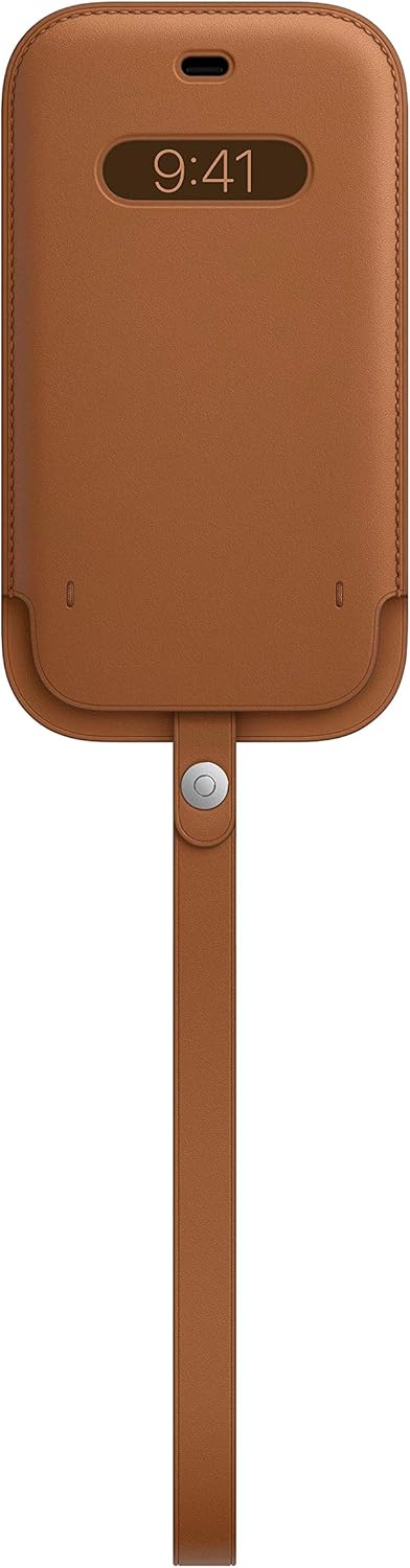 Genuine Apple iPhone 12/12 Pro Leather Sleeve with MagSafe Saddle Brown