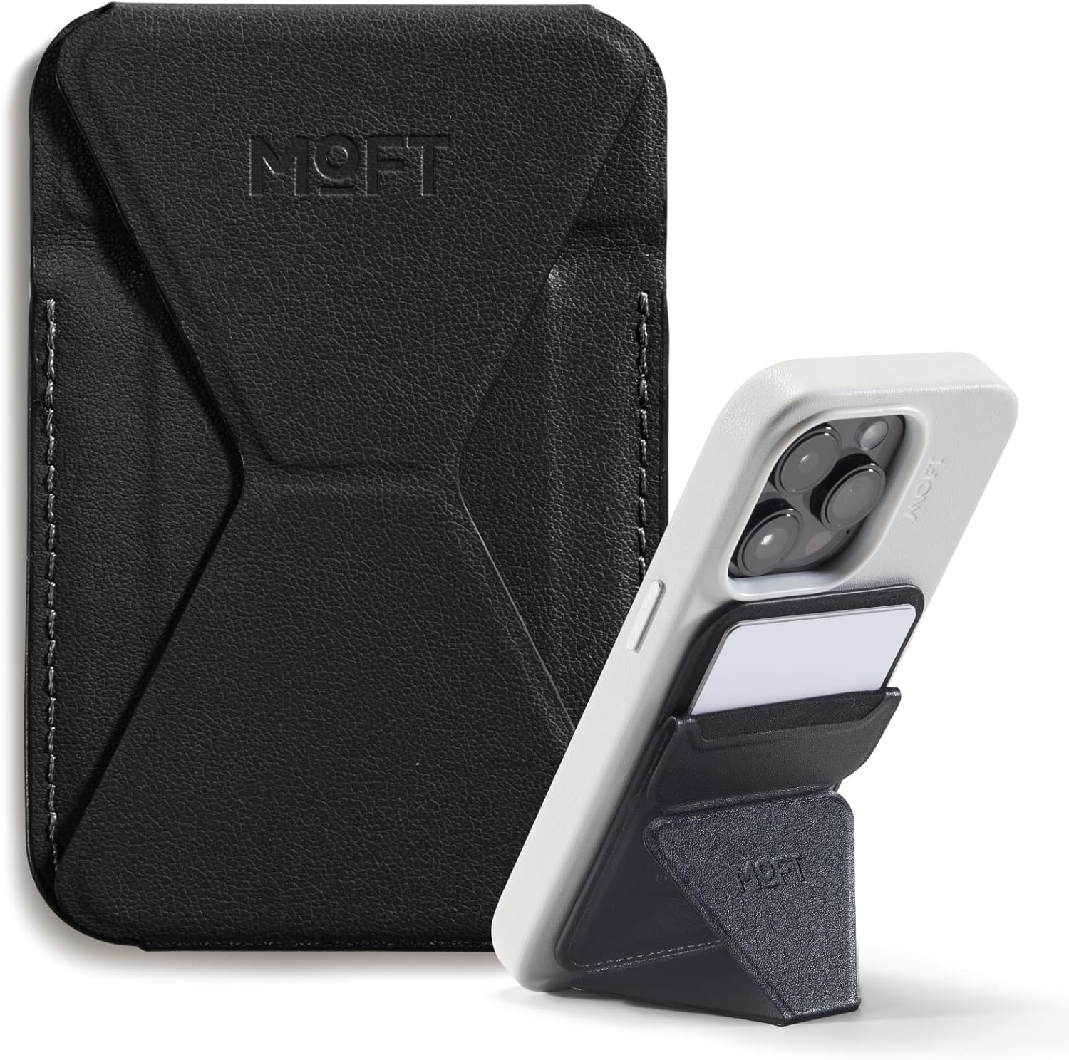 MOFT Snap-On iPhone Stand & Wallet (MOVAS) Black