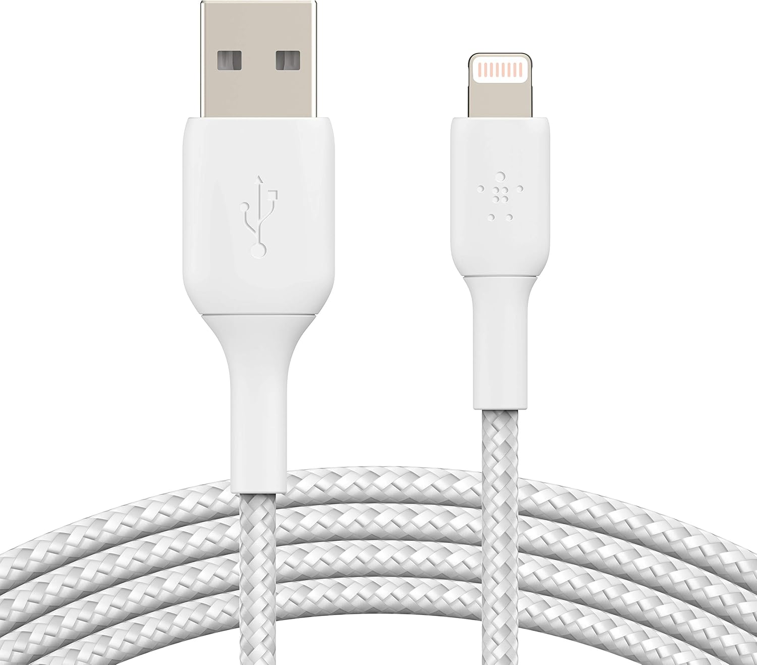 Belkin 3m Boost Charge Braided Lightning to USB-A Cable White