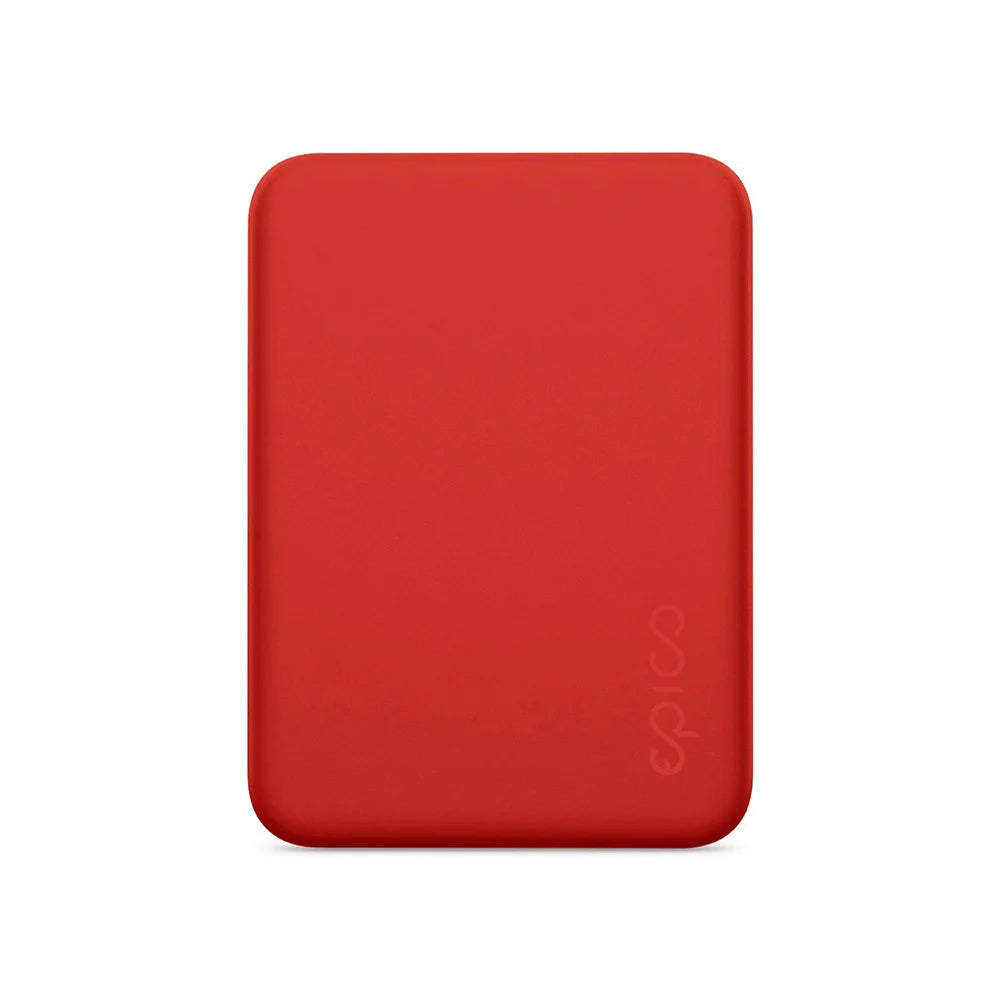 15W Wireless Magnetic Powerbank 4,200 mAh w. USB-C & Lightning Cable - MagSafe Compatible - Red