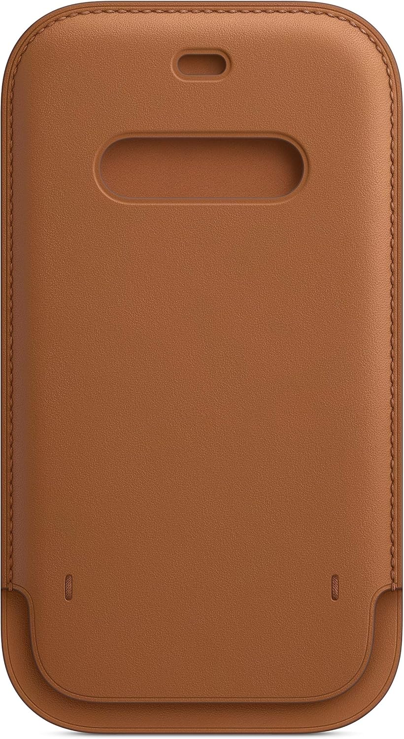 Genuine Apple iPhone 12/12 Pro Leather Sleeve with MagSafe Saddle Brown