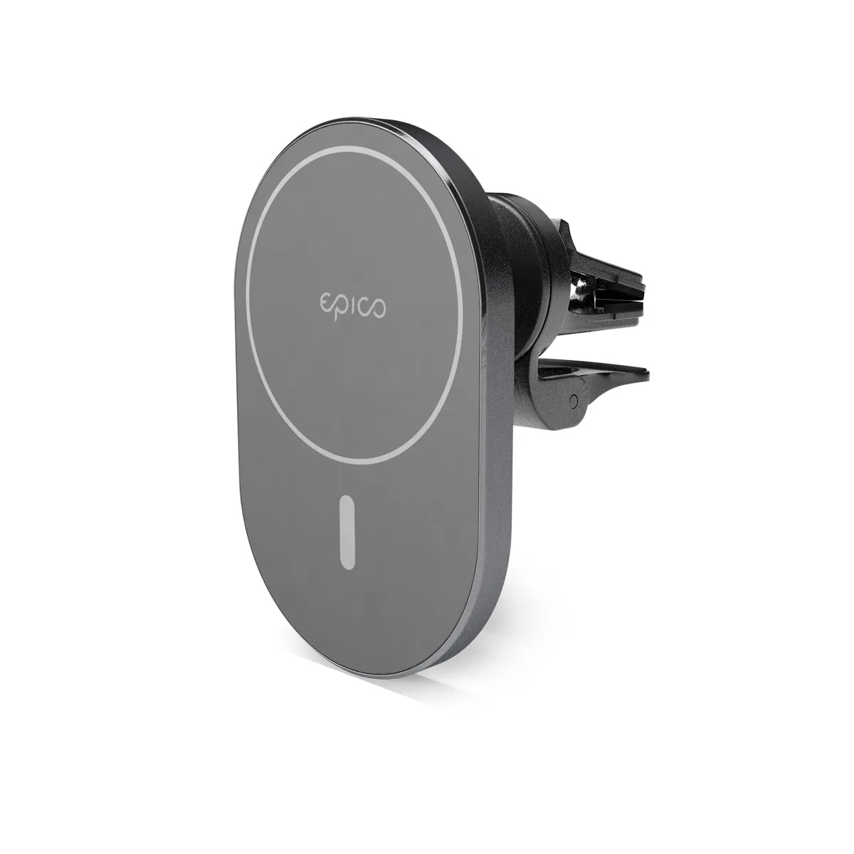 شاحن سيارة لاسلكي Epico Ellipse (متوافق مع MagSafe) 15 واط/10 واط/7.5 واط + 18 واط QC - رمادي فضائي