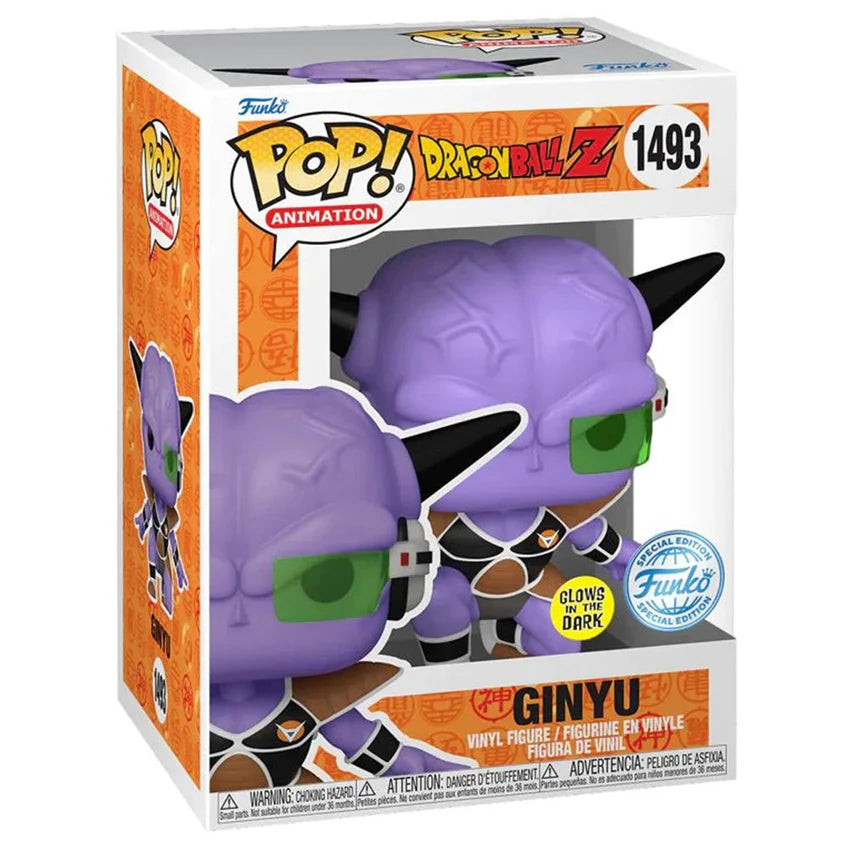 Pop! Animation: Dragon Ball Z – Captain Ginyu (Glow‑in‑the‑Dark Exclusive) Vinyl Figure
