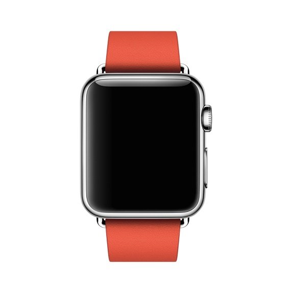 سوار Apple Watch متوسط الحجم باللون الأحمر بتصميم عصري ومتوافق مع ساعات Apple Watch مقاس 38 مم و38/40/41 مم