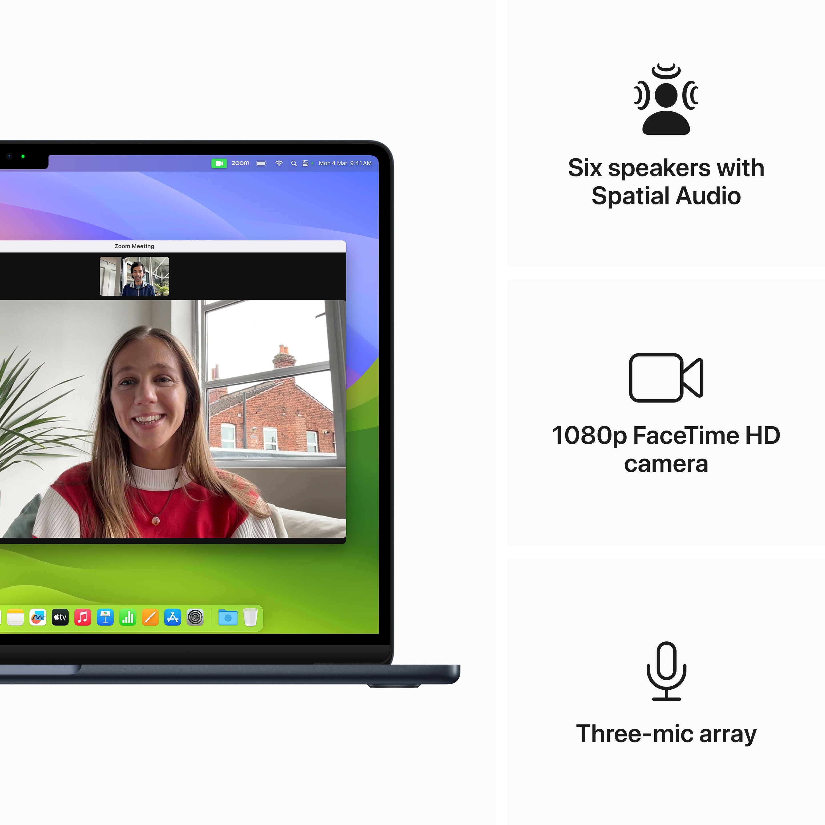 15-inch MacBook Air Apple M3 chip with 8‑core CPU and 10‑core GPU