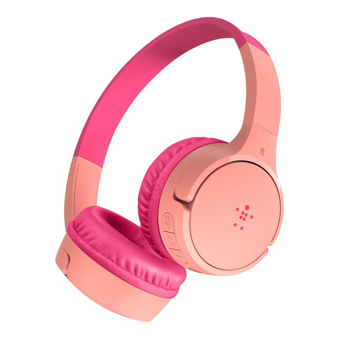Belkin Sound form Mini On Ear Wireless Bluetooth Headphones for Kids with Built in Microphone - Pink