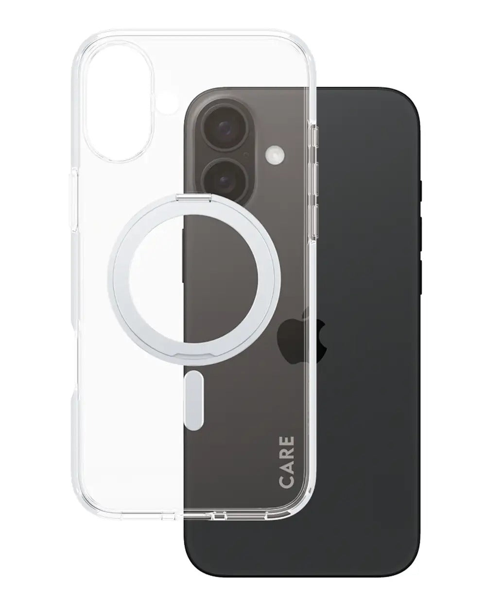 جراب CARE by PanzerGlass المزود بمسند فضي وغطاء MagSafe لهاتف iPhone 16 Plus