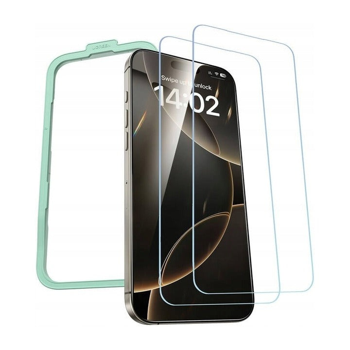 UGREEN HD Screen Protector with Installation Frame for iPhone 16 Pro 2-Pack Clear