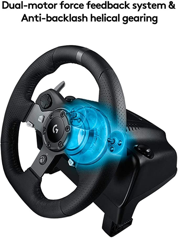 Logitech G920 Driving Force Racing Wheel and Floor Pedals, for Xbox Series X|S, Xbox One, PC, Mac - Black