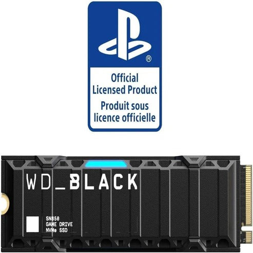 WD_BLACK 1TB SN850X NVMe Internal Gaming Solid State Drive with Heatsink - Works with Playstation 5, Gen4 PCIe, M.2 2280, Up to 7,300 MB/s