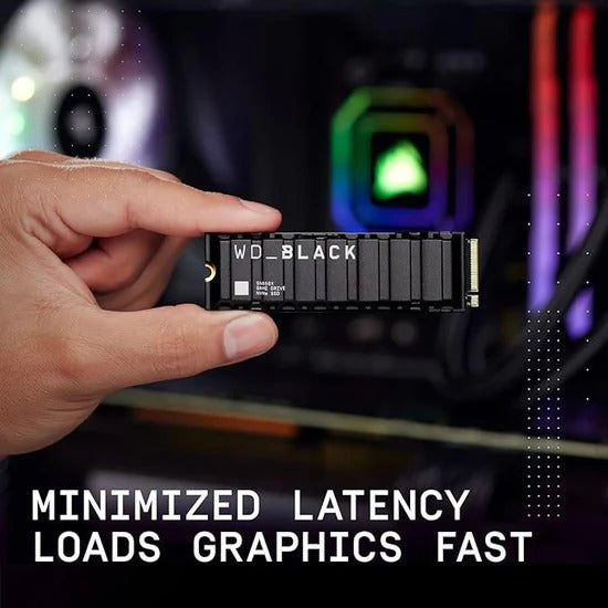 WD_BLACK 2TB SN850X NVMe Internal Gaming SSD Solid State Drive with Heatsink - Works with Playstation 5, Gen4 PCIe, M.2 2280, Up to 7,300 MB/s