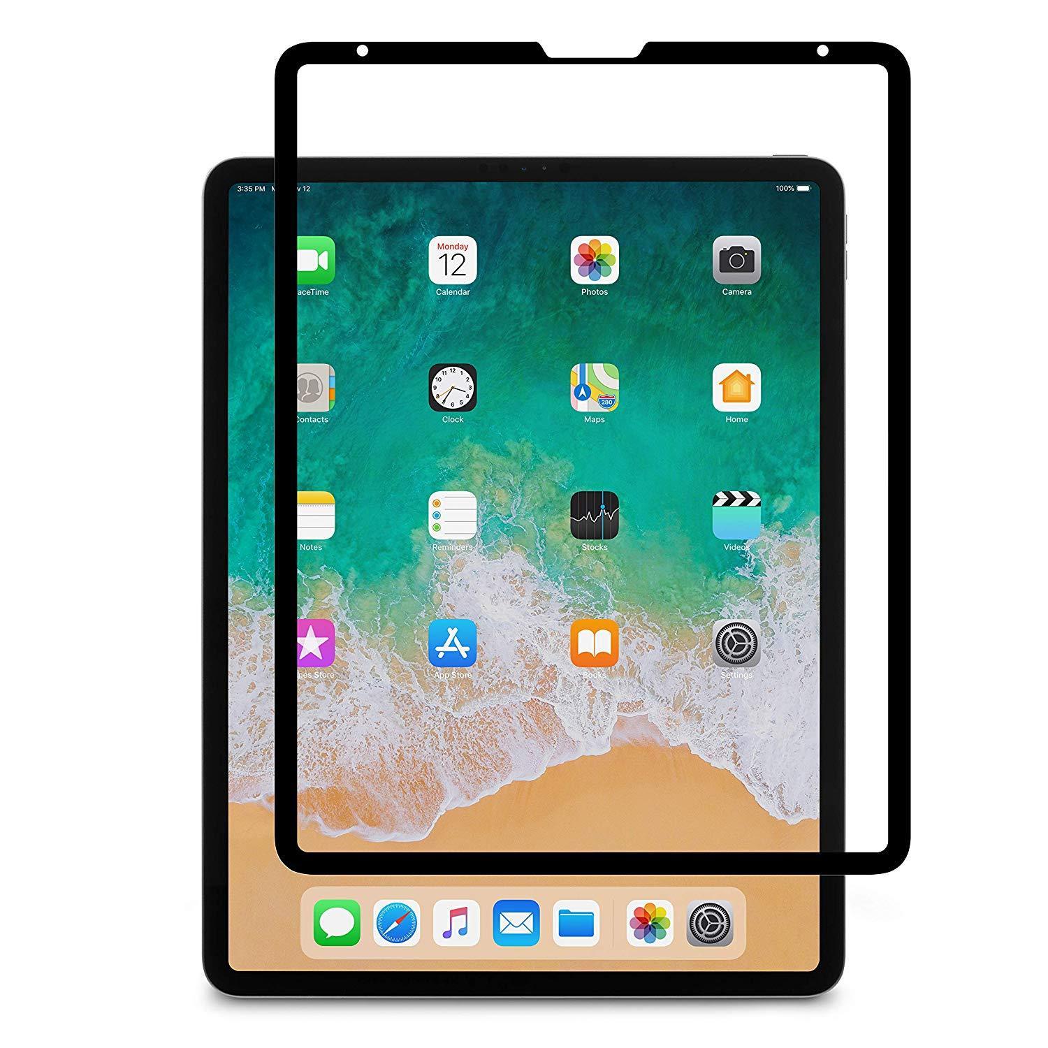 Moshi iVisor AG Anti‑Glare Screen Protector for iPad Pro 12.9″ (3rd Gen) – Black (Clear/Matte)