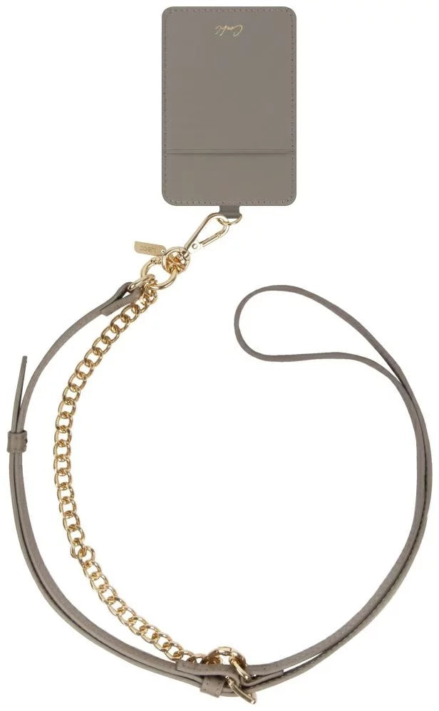 Universal 3-in-1 phone lanyard UNIQ Coehl Caryne with card wallet pebble (UNIQ-CARYNE3IN1-PEBBLE)