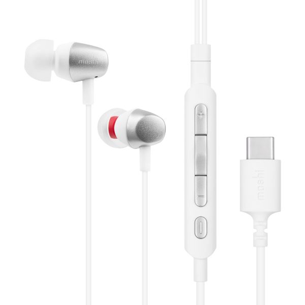 Moshi Mythro C USB-C Earbuds with Mic - Jet Silver