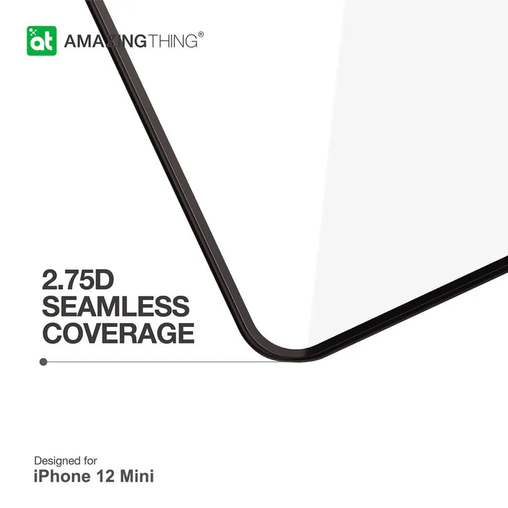 واقي شاشة زجاجي مقوى لهاتف iPhone 12 Mini من Amazing Thing، مغطى بالكامل بزجاج فائق الجودة