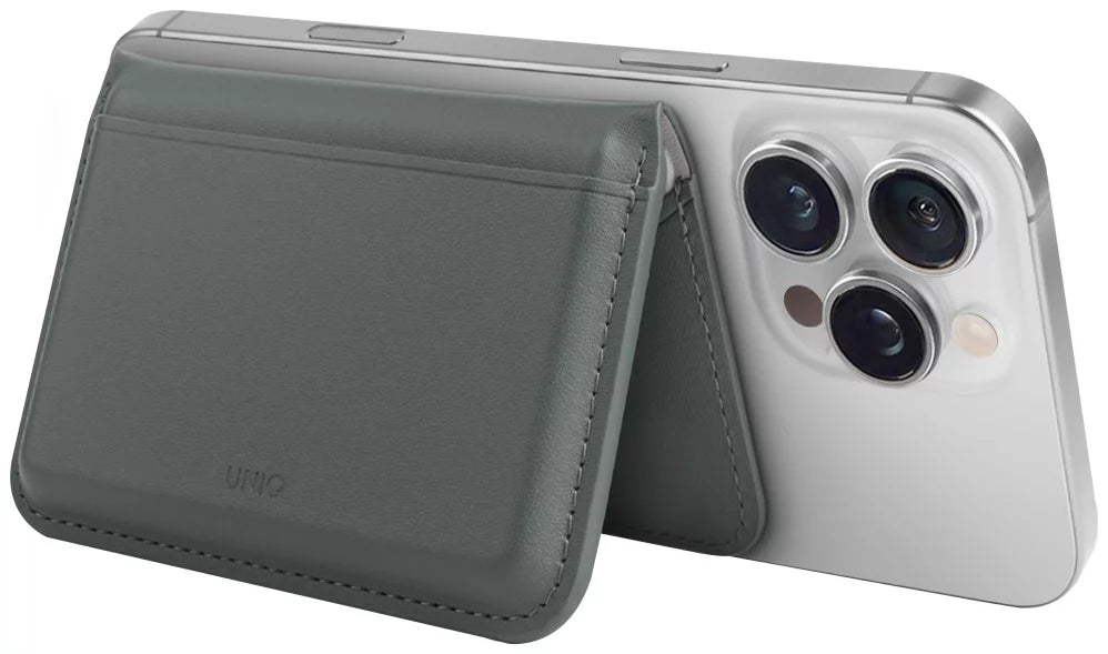 UNIQ Magnetic RFID wallet Lyden DS stand phone green (UNIQ-LYDENDSMW-LGRNIVY)