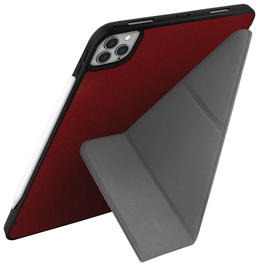 غطاء UNIQ Transforma Rigor iPad Pro مقاس 11 بوصة (2020) أحمر مرجاني (UNIQ-NPDP11(2020)-TRIGRED) 