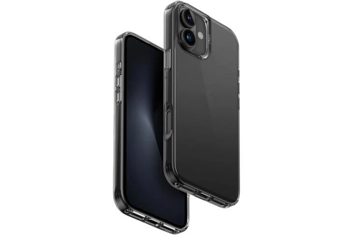 جراب Uniq Air Fender لهاتف iPhone 16 (6.1 بوصة) - رمادي ملون، خفيف الوزن، مع عدسات مرتفعة