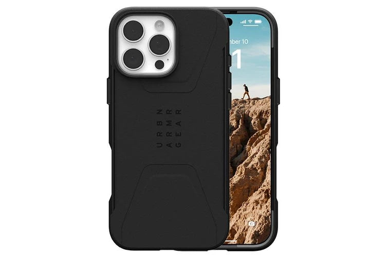 Urban Armor Gear Civilian MagSafe Case (Suits iPhone 16 Pro) - Black