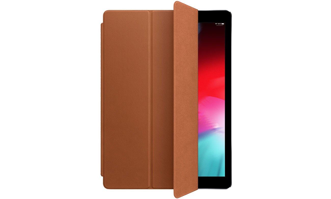 غطاء ذكي من الجلد من Apple بلون بني غامق لجهاز iPad Pro مقاس 12.9 بوصة