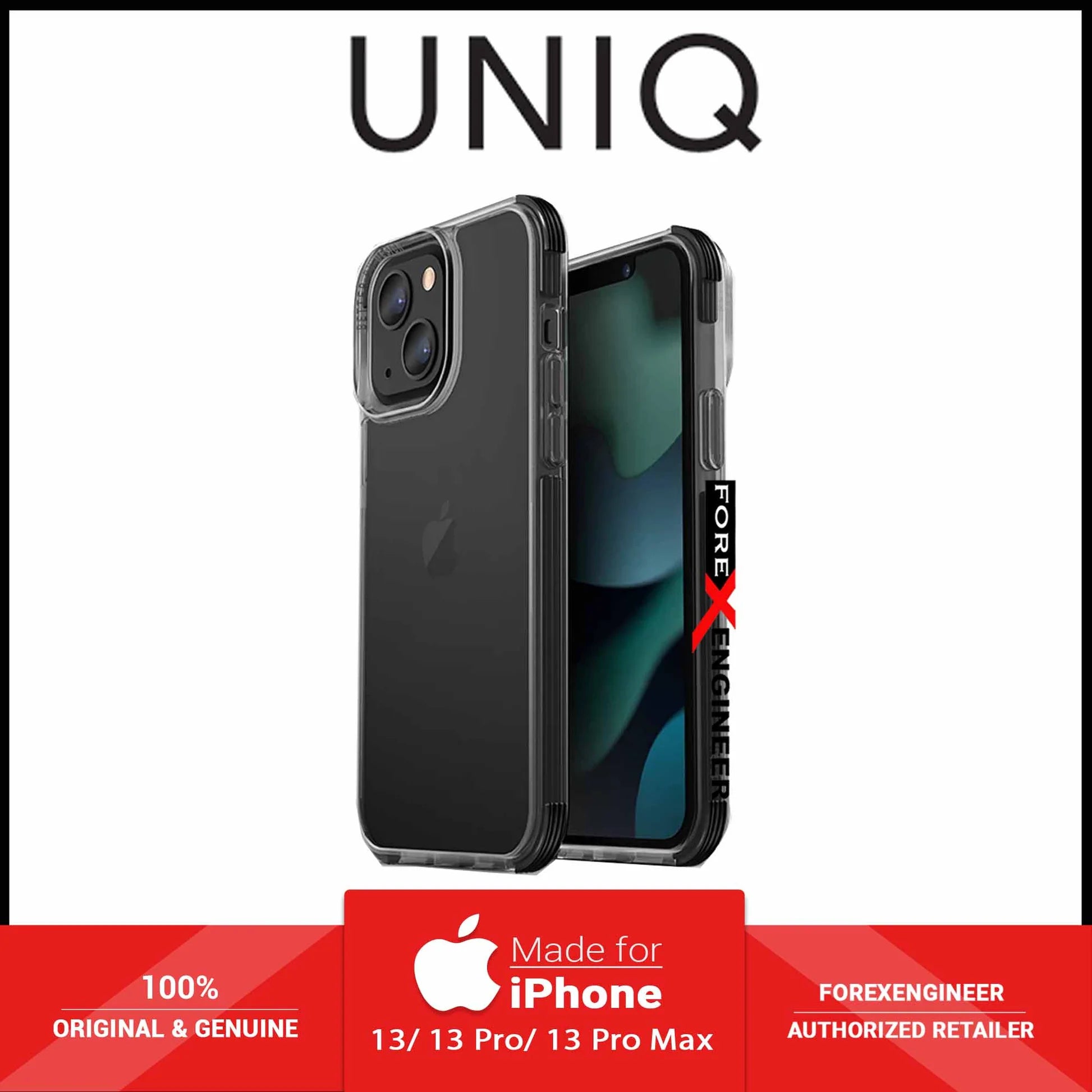 جراب UNIQ Combat لهاتف iPhone 13 6.1" 5G - أسود
