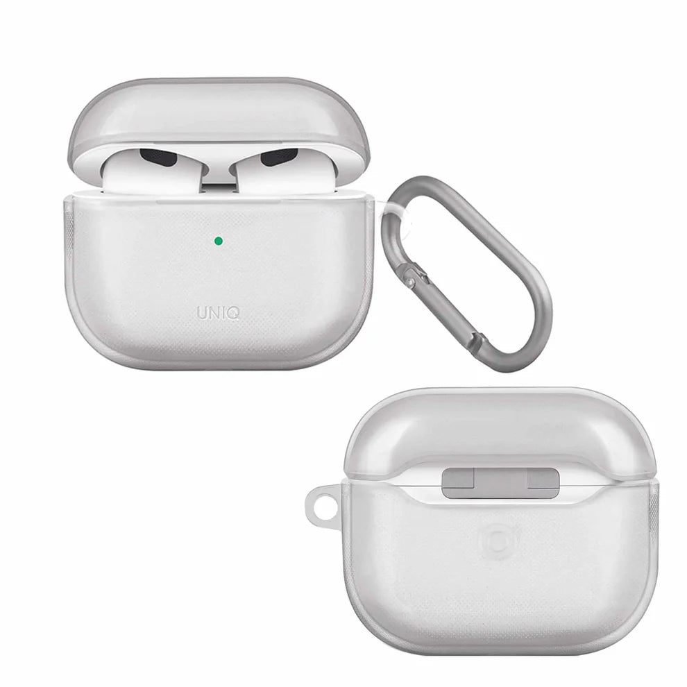 جراب UNIQ Glase لسماعات AirPods بلون دخاني لامع