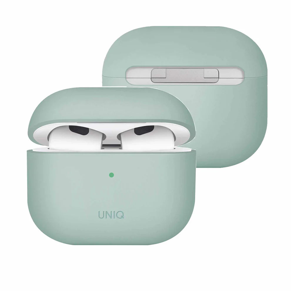 Uniq Lino Hybrid Liquid Silicon Airpods Case - Ash (Grey)