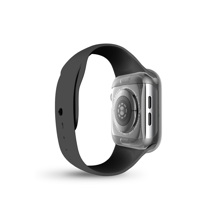 علبة ساعة UNIQ GARDE هجينة مع حماية للشاشة مقاس 41 مم، مدخنة (رمادية ملونة)