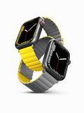 حزام UNIQ Revix القابل للعكس لساعة Apple Watch مقاس 45/44/42 مم باللون الأصفر الليموني