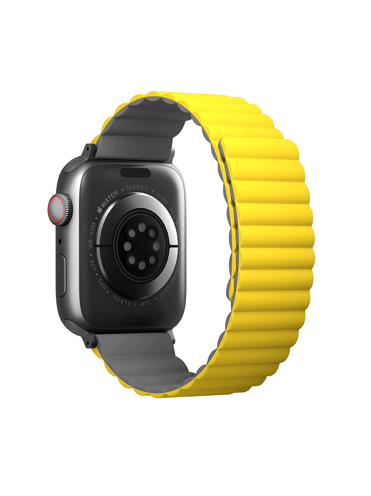 UNIQ Revix reversible strap for Apple Watch 45/44/42mm Lemon Yellow