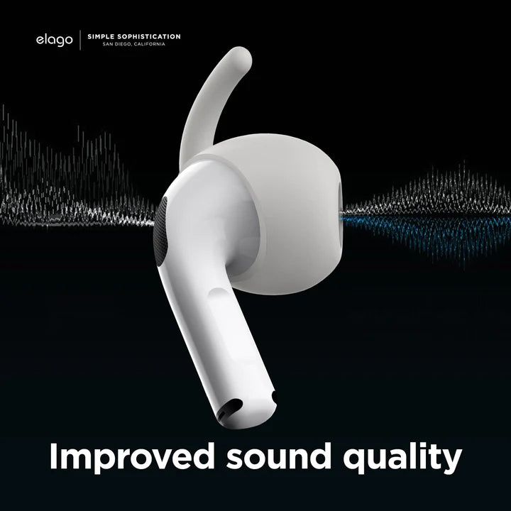 سماعات أذن Elago AirPods 3 مزودة بخطافات cvr مع جراب Drk Gry