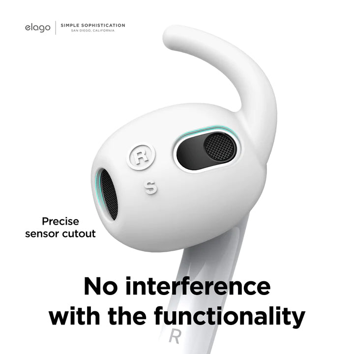 سماعات أذن Elago AirPods 3 مزودة بخطافات cvr مع جراب Drk Gry