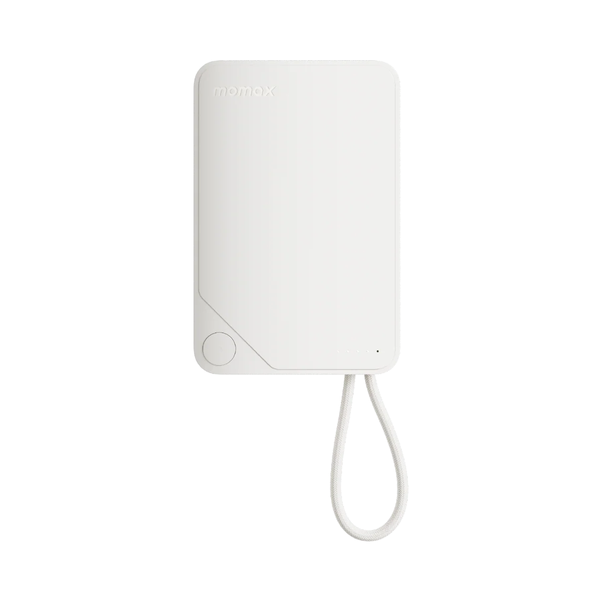 مجموعة بطاريات Momax 1-Power X (10000 مللي أمبير/ساعة) مع كابل USB-C مدمج (أبيض)