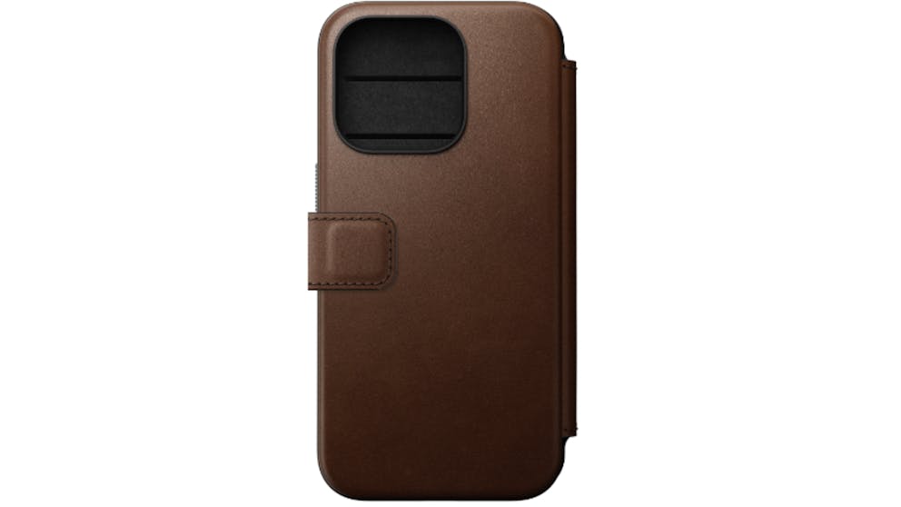 Nomad iPhone 15 Pro NMD Leather Folio - Brown