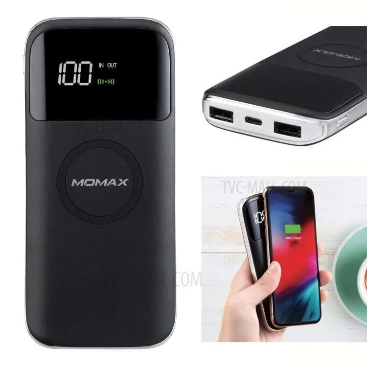 MOMAX Q.POWER AIR2 IP90D Wireless External Battery Pack -Black
