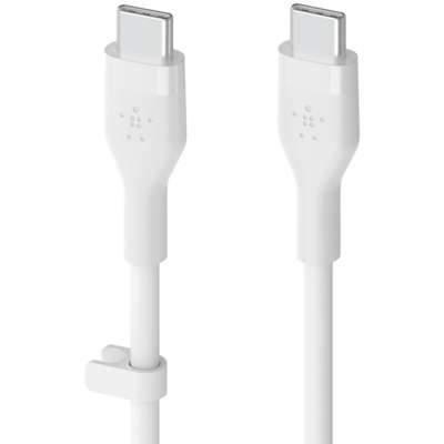 Belkin Silicone, USB-C to USB-C 2.0, 3M - White