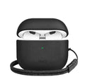 جراب UNIQ Terra المصنوع من الجلد الطبيعي لسماعات AirPods 2021 - أسود دالاس