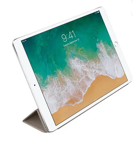 غطاء ذكي من الجلد من Apple لجهاز iPad وiPad Air MPU82ZM/A (لون بني رمادي)