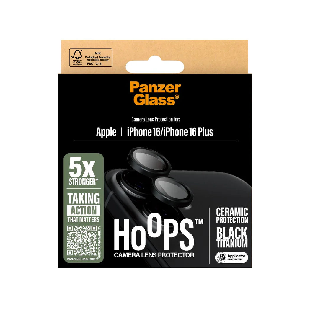 PanzerGlass Ceramic Hoops Camera Lens Protector – iPhone 16 / iPhone 16 Plus