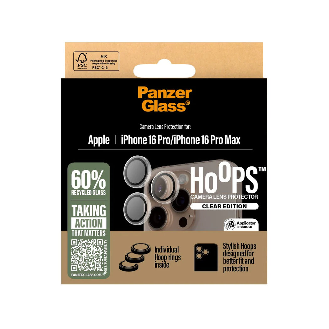 PG Apple iPhone 16 Pro/16 Pro Max Hoops Camera Protector Transparent