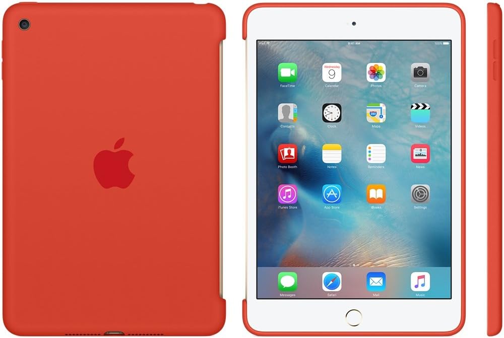 غطاء سيليكون لجهاز Apple iPad Mini 4 - برتقالي (MLD42ZM/A) 