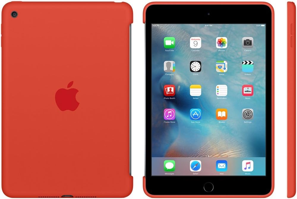 غطاء سيليكون لجهاز Apple iPad Mini 4 - برتقالي (MLD42ZM/A) 