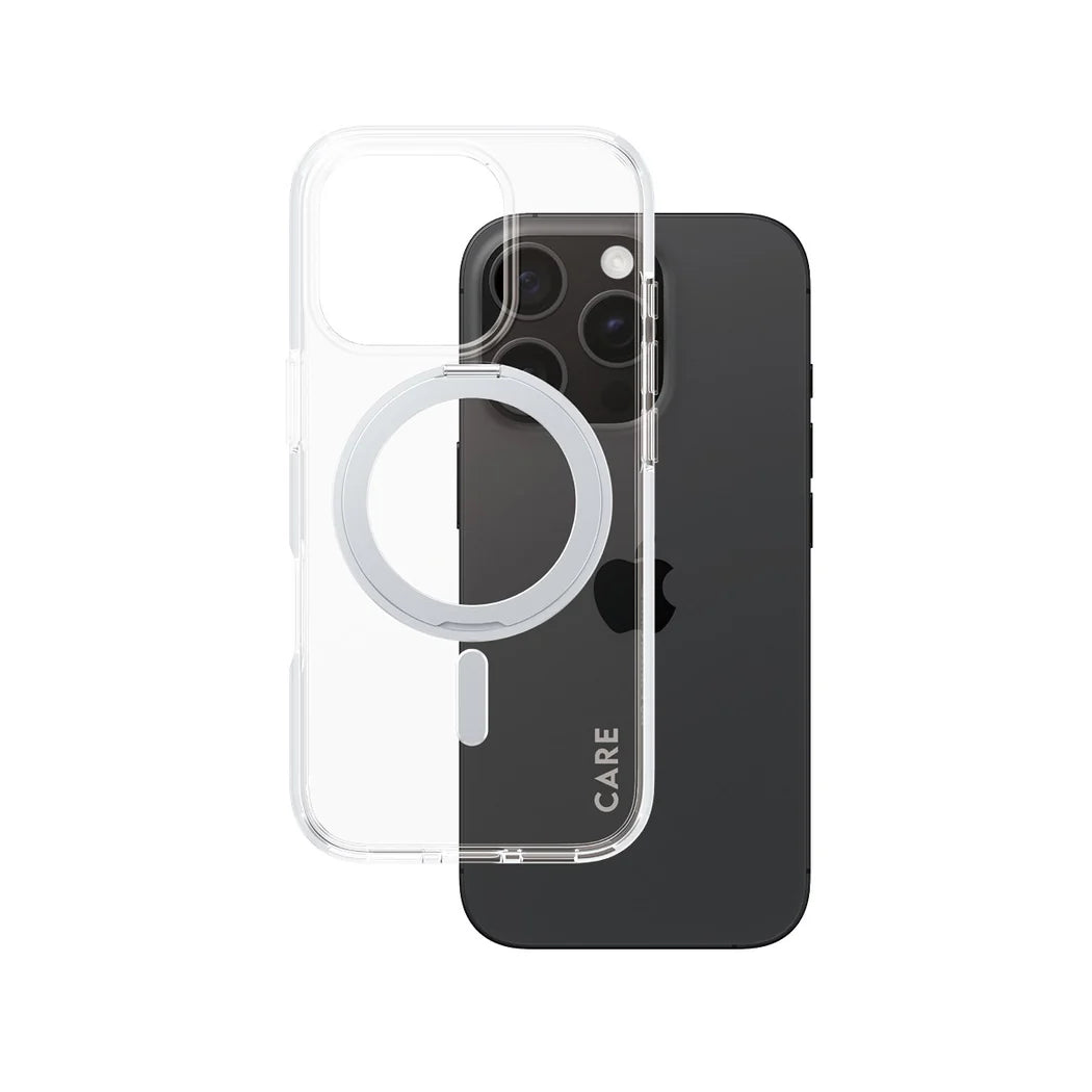 جراب CARE by PanzerGlass مزود بمسند فضي وغطاء MagSafe لهاتف iPhone 16 Pro