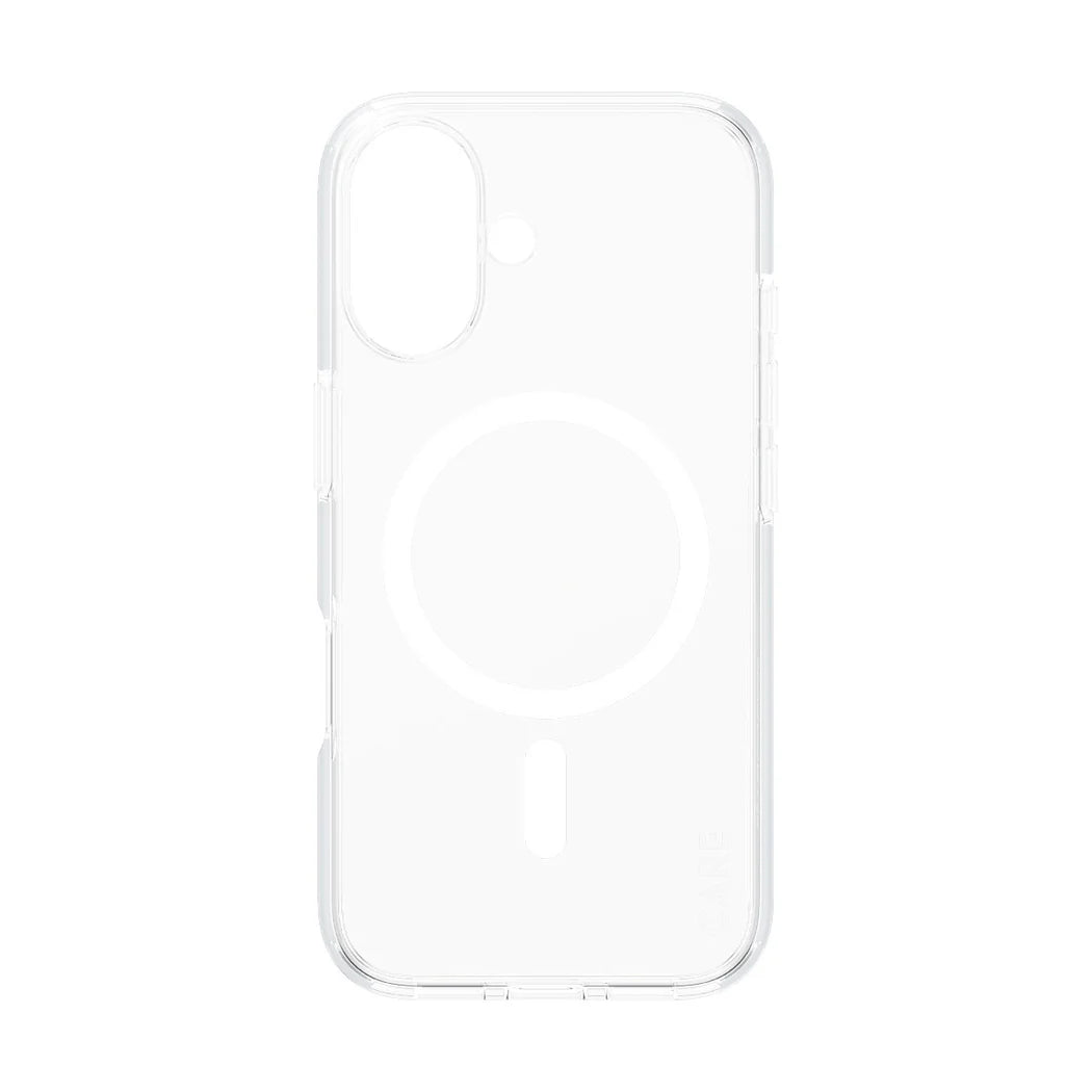 غطاء حماية CARE by PanzerGlass الرائد – أبيض مع MagSafe – لجهاز Apple iPhone 16 (6.1″)