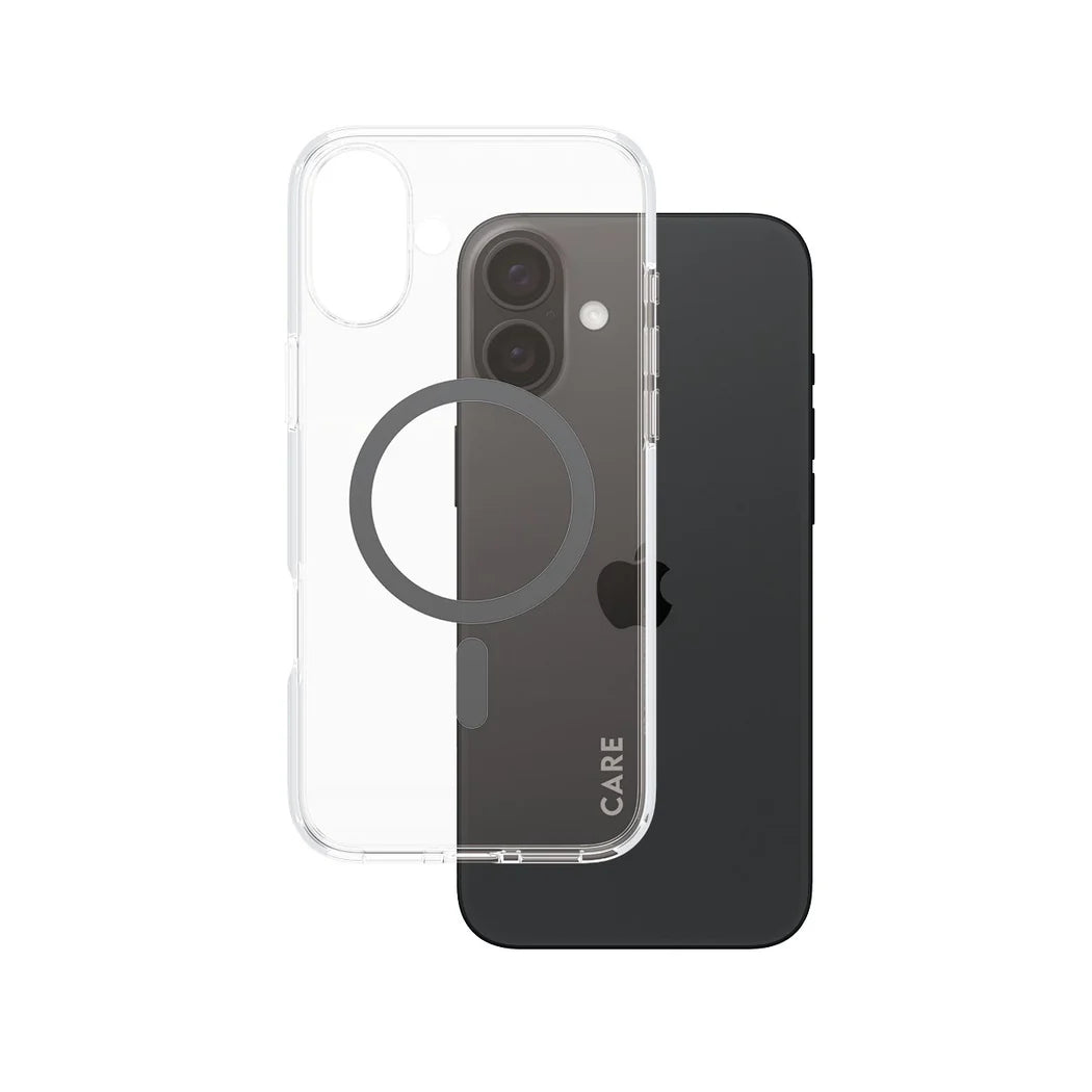 غطاء حماية CARE by PanzerGlass الرائد – أسود مع MagSafe – لجهاز Apple iPhone 16 Plus (6.7″)