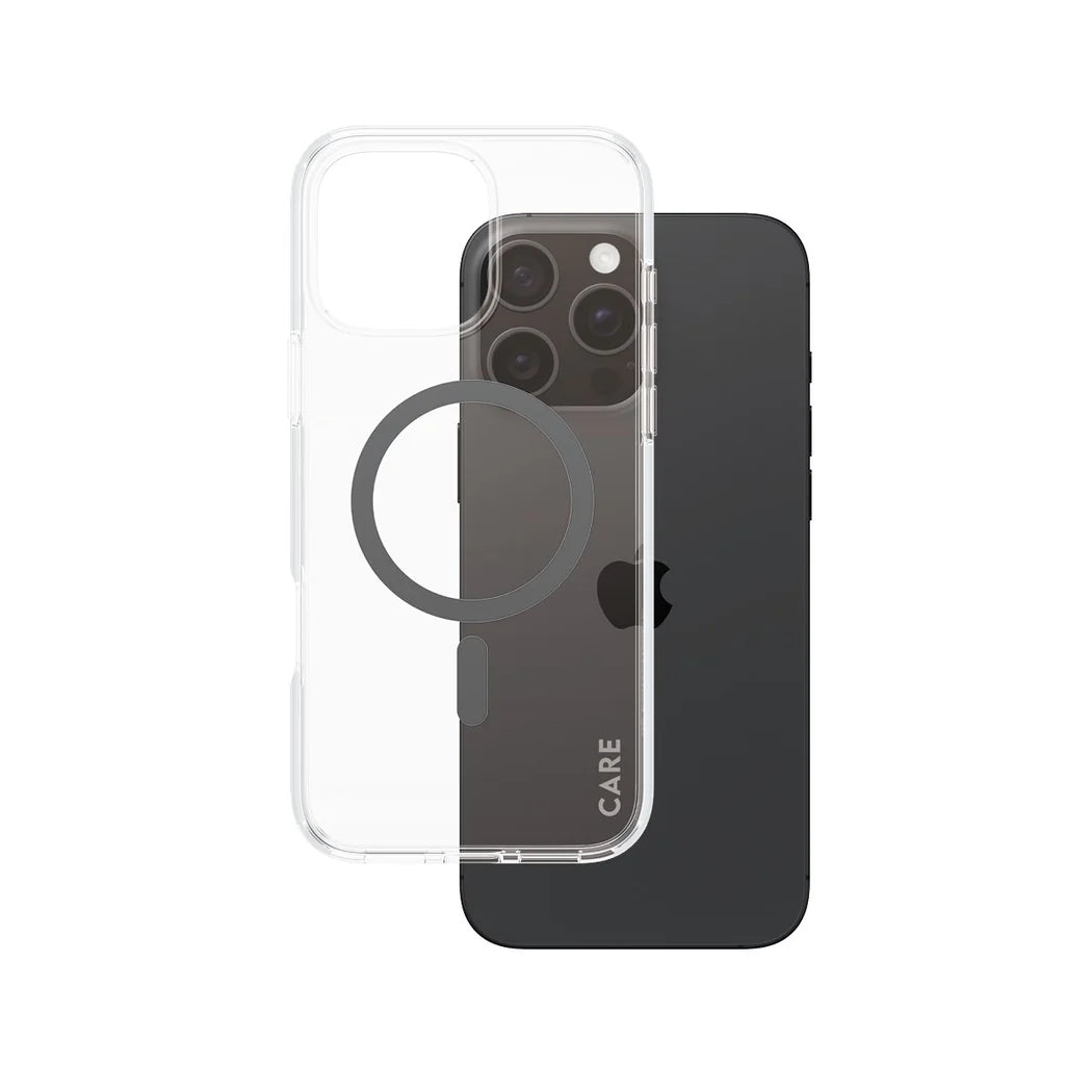 غطاء حماية CARE by PanzerGlass الرائد – أسود مع MagSafe – لجهاز Apple iPhone 16 Pro Max (6.9″)