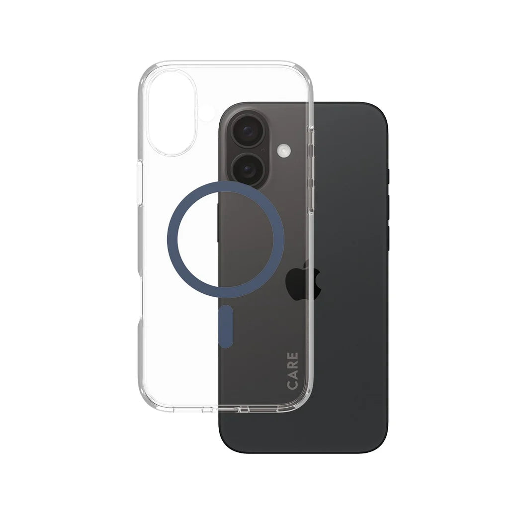 غطاء حماية CARE by PanzerGlass الرائد - أزرق مع MagSafe - لجهاز Apple iPhone 16 Plus (6.7 بوصة)